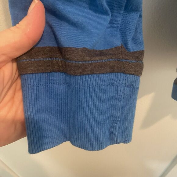 Vintage Esprit Rugby Shirt Men S Blue Striped Stitched Embroidered Urban Fit NWT - Picture 8 of 14